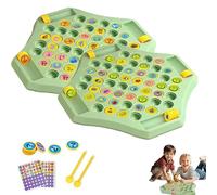 Flipfun Match Board Game, Memory Checkerboard Over Card Board, 52PCS Flip Chess Memory Game, Double Educational Toys, for Family Party Game (Animals*Fruit)