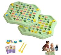 Flipfun Match Board Game, Memory Checkerboard Over Card Board, 52PCS Flip Chess Memory Game, Double Educational Toys, for Family Party Game (Fruit*Transportation)