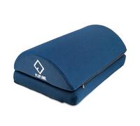 FLIPLINE Reposapiés para Escritorio Azul - Altura Ajustable, Funda de Malla Extraíble y Lavable, Antideslizante - Accesorio de Oficina