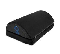 FLIPLINE Reposapiés para Escritorio Negro Con Funda de Malla Extraíble y Lavable, Altura Ajustable, Antideslizante - Accesorio para Oficina