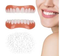 Flipped Warmth 2 Pares Carillas Dentales, Dientes Postizos Temporales, Dentaduras Postizas Para Hombres Y Mujeres Que Cubren Los Dientes En Mal Estado