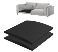 Flipped Warmth Soporte de Cojín de Sofá de 70x70cm, 2 PCS Negro Cojín de Asiento de Sofá para Reparación de Hundimiento, Soporte de Asiento de Muebles, Plancha de Espuma de Alta Densidad para Sillas