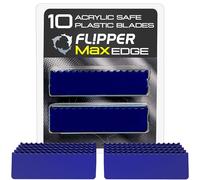 Flipper Edge MAX - Cuchillas de plástico acrílicas seguras, paquete de 10