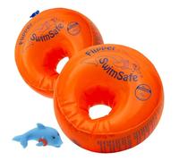 Flipper SwimSafe 1024 - Ayuda a la flotabilidad para bebés a partir de 1 año, alas acuáticas con núcleo de espuma PE irrompible, incluye juguete delfín