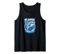 Flippin’ Is Funny Cartoon Dolphin | Humour Animal Ocean Camiseta sin Mangas
