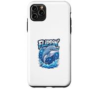Flippin’ Is Funny Cartoon Dolphin | Humour Animal Ocean Carcasa para iPhone 11 Pro MAX
