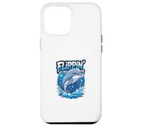 Flippin’ Is Funny Cartoon Dolphin | Humour Animal Ocean Carcasa para iPhone 12 Pro MAX