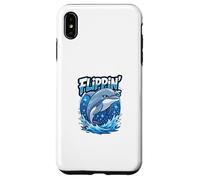Flippin’ Is Funny Cartoon Dolphin | Humour Animal Ocean Carcasa para iPhone XS MAX