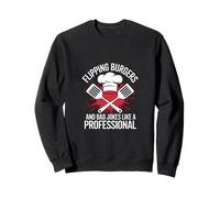 Flipping burgers and bad jokes like a professional Sudadera