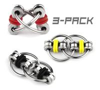Flippy Chain Fidget Toy Relieves Stress Reducer Adhd Anxiety And Autism 3 Pack