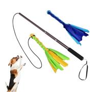 Flirt Pole para Perros - Bastón Extensible para atrapar Mascotas y perseguir Cachorros | Teaser para coquetear con 2 Cuerdas Desmontables para Ejercicios al Aire Libre