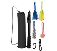 Flirt Pole Rope Dog Toy - Dog Tug of War Toy Pet Wall Interactive | Retractable Flirt Pole Replacement Toys | Interactive Pet Wall Pole Toy | Dog Teaser Wand Dog Agility Equipment