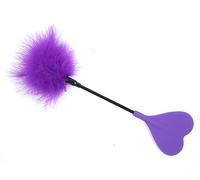 Flirting Feather Hand Pat Productos sexuales para adultos SM Batidor en forma de corazón Juguetes atractivos románticos(Purple)