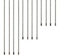 Flisdtry 12 piezas de extensión de cadena de ventilador de de bronce, extensión de cadena de ventilador de 12/24/36 pulgadas, cadena de tracción extra larga para ventilador de