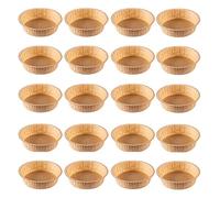 Flisdtry 20 soportes de papel para hornear a prueba de grasa, de , para tarta de queso, molde desechable para tartas, pan tostado (6 pulgadas)