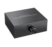 Flisdtry 4 interruptores de Audio estéreo bidireccionales 1 en 4 Salidas o 4 en 1 Salida L/R Canal de Sonido selector de conmutador de Audio