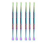 Flisdtry 6 herramientas de tallado de de acero inoxidable, cuchara de para tallar, cuchara de crema de humo (color deslumbrante)