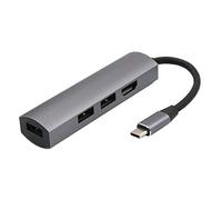 Flisdtry Adaptador 4 en 1 Multi USB 3.0 HUB tipo C a 4K para Matebook S8/S9 Note 9 USB C Hub