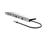 Flisdtry Adaptador de concentrador USB tipo C 11 en 1 para laptop, estación de acoplamiento VGA RJ45 para superficie compatible con