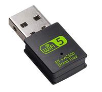 Flisdtry Adaptador USB WiFi Bluetooth, receptor externo de red inalámbrica de doble banda de 600 Mbps, dongle WiFi para PC/portátil/escritorio