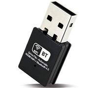 Flisdtry Adaptador WiFi Bluetooth 4.2 - Receptor Wi-Fi de 600 Mbps y dongle inalámbrico Bluetooth 2 en 1, para XP/7/10, OS