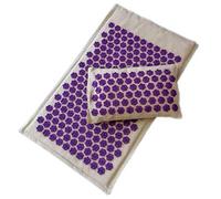 Flisdtry Alfombrilla masajeadora y almohada Set de relajación para aliviar el estrés corporal y el dolor, tapete de yoga de acupresión, color