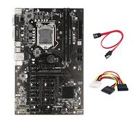 Flisdtry B250 BTC Placa base con 4PIN a SATA Cable+SATA Cable 12XRanura para Tarjeta Gráfica LGA 1151 DDR4 USB3.0 para BTC