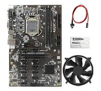 Flisdtry B250 BTC Placa base con refrigeración de CPU +Switch +Grasa Térmica 12 Ranuras PCIE LGA1151 DDR4 DIMM SATA3.0 12GPU