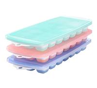 Flisdtry Bandejas, 3 paquetes de moldes de silicona flexibles bandejas de hielo 63, apilables y duraderas