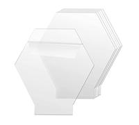 Flisdtry Blancos acrílicos de 2 mm para base de luz, 6 hojas acrílicas transparentes, para mesa, proyecto de exhibición de bricolaje, hexagonal