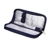 Flisdtry Bolsa de viaje para diabéticos y organizador de medicamentos para diabéticos, color marino