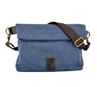 Flisdtry Bolso cruzado de lona, estilo casual, retro, vintage, para mujeres y hombres, diario, viajes, senderismo, camping (azul), Blue