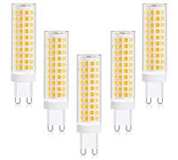 Flisdtry Bombilla LED G9 de 12 W, luz cálida, 3000 K, equivalente a bombilla halógena de 100 W, haz de 360°, no regulable, 1100, 5 unidades