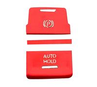 Flisdtry Cubierta de botón de interruptor P de retención automática para freno de mano para Golf 7 7.5 MK7 AT accesorios 2015-2019 rojo