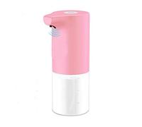 Flisdtry Dispensador de jabón, dispensador automático de manos sin contacto, dispensador de jabón de prensa con sensor, 350 ml, rosa