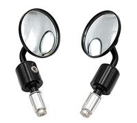 Flisdtry Espejo retrovisor para motocicleta, parte trasera cromada, universal, reflectante