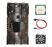 Flisdtry ETH80 B75 BTC placa base +G630 CPU+ventilador de refrigeración+cable 8XPCIE 16X LGA1155 soporte 1660 2070 3090 tarjeta gráfica