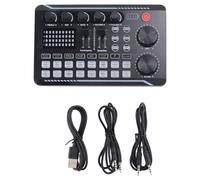 Flisdtry F998 Tarjeta de sonido Micrófono Sonido Interfaz de Audio Mezclador Tarjeta de sonido Amplificador de consola de mezcla para teléfono PC