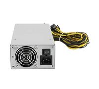 Flisdtry Fuente de alimentación de 2U de un solo canal 1800W 6Pin ATX 12V 2.31 8 Card Mining Machine Fuente de alimentación 80 PLUS