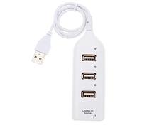 Flisdtry Hub USB 2.0 Multi-USB de alta velocidad Hub Splitter 4 puertos USB Hub adaptador para receptor de computadora portátil Accesorios de computadora