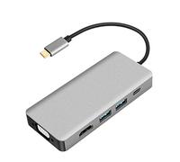 Flisdtry Hub USB C tipo C a 4K 30Hz VGA USB 3.0 Hub adaptador de acoplamiento 5 en 1