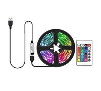 Flisdtry Luz LED con control remoto 5050 RGB no impermeable de 24 teclas USB 5 V luz que de color, 4 metros