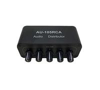 Flisdtry Mezclador de Audio Estéreo 1 Entrada 5 Salida Multicanal Distribuidor Fuente de Audio Interfaz para Amplificadores de Potencia