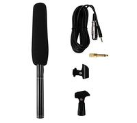 Flisdtry Micrófono de entrevista, cámara SLR, grabador, micrófono multicanal, para entrevistas de noticias -