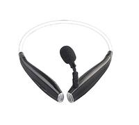 Flisdtry Micrófono inalámbrico, micrófono con banda para el cuello, cámara//altavoz, micrófono condensador para grabación/profesor/guía turística, etc