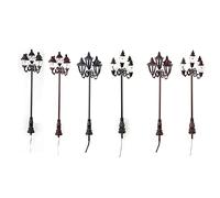 Flisdtry Mini lámpara de calle mini paisaje cuento de hadas mini lámpara de calle decoración