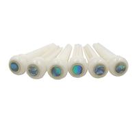 Flisdtry Pasadores de puente de hueso de guitarra con posición de 5,3 mm Abanlone Dot para repuesto de piezas de guitarra acústica