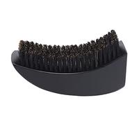 Flisdtry Peine de cerdas negras para barba, cepillo de lacio forma de cabeza de aceite, cepillo rizado, cepillo de afeitar para hombres