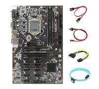 Flisdtry Placa base B250 BTC con cable de puerto serie SATA+cable SATA de 15 a 6 +SATA+cable de interruptor 12 ranuras para tarjeta gráfica