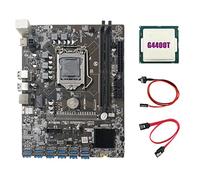 Flisdtry Placa base B250C con G4400T CPU+cable +Cable Switch 12 PCIE a USB3.0 Ranura GPU LGA1151 DDR4 para minería BTC